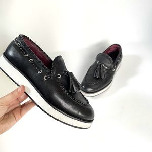 rag + bone McKenzie Platform Black Tassel Loafers